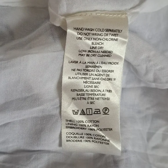 NWOT Anthropologie Womens Somerset White Cotton Maxi Eyelet Dress MD - Picture 9 of 10